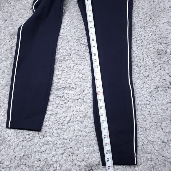 Spanx Ankle Piped Skinny Perfect Pants Navy Blue Size XS High Rise - Picture 11 of 12